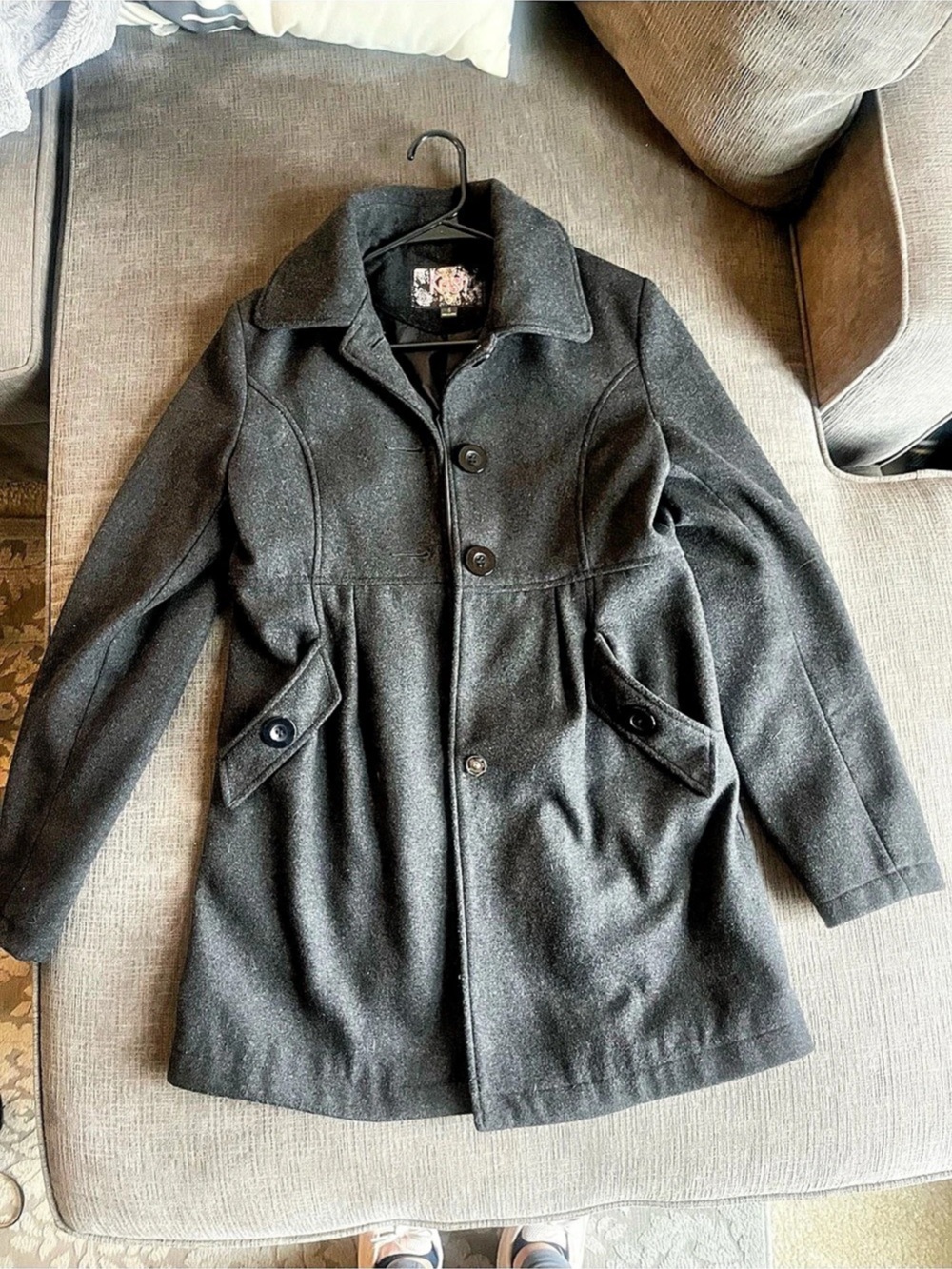 Von Dutch children’s Black Snap-Front Jacket Size Small Like New